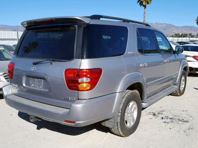 5TDZT38A02S093986 - 2002 TOYOTA SEQUOIA LI SILVER photo 4