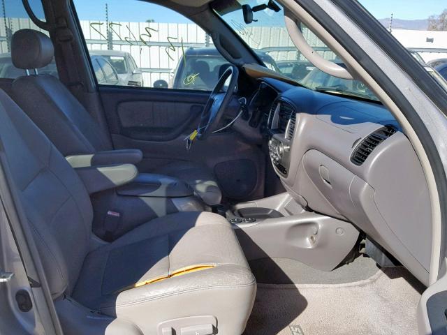 5TDZT38A02S093986 - 2002 TOYOTA SEQUOIA LI SILVER photo 5