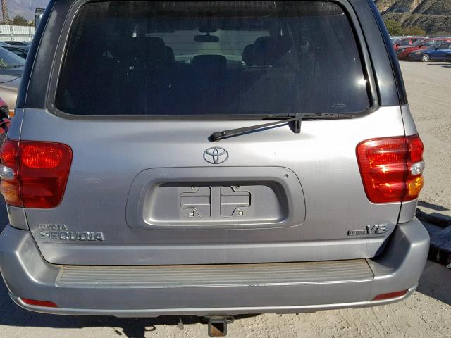 5TDZT38A02S093986 - 2002 TOYOTA SEQUOIA LI SILVER photo 9