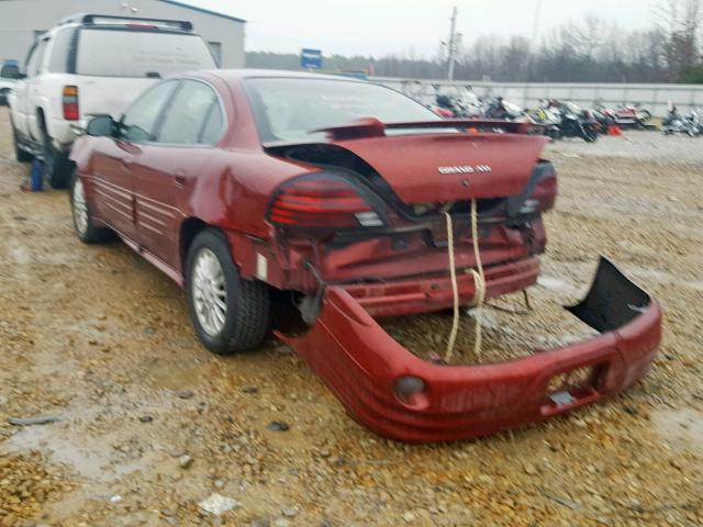 1G2NF52E8YC502117 - 2000 PONTIAC GRAND AM S BURGUNDY photo 3