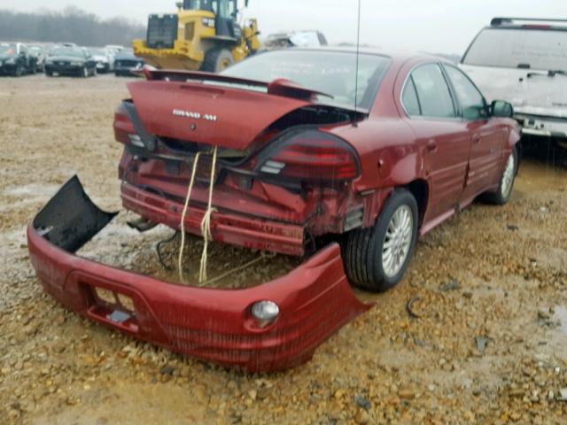 1G2NF52E8YC502117 - 2000 PONTIAC GRAND AM S BURGUNDY photo 4