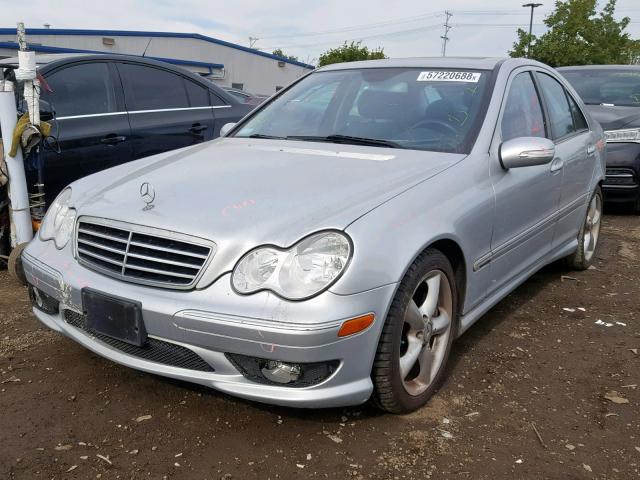 WDBRF52H06F781578 - 2006 MERCEDES-BENZ C GENERATI SILVER photo 2