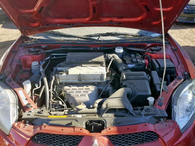 4A3AL25F28E004700 - 2008 MITSUBISHI ECLIPSE SP RED photo 7