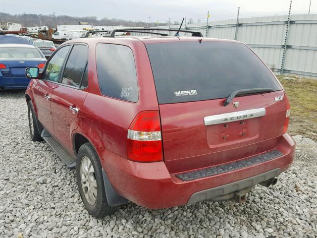 2HNYD18663H500762 - 2003 ACURA MDX TOURIN MAROON photo 3