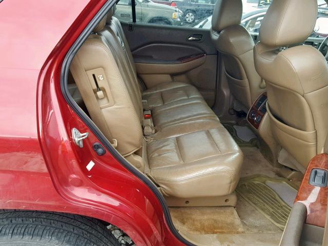 2HNYD18663H500762 - 2003 ACURA MDX TOURIN MAROON photo 6