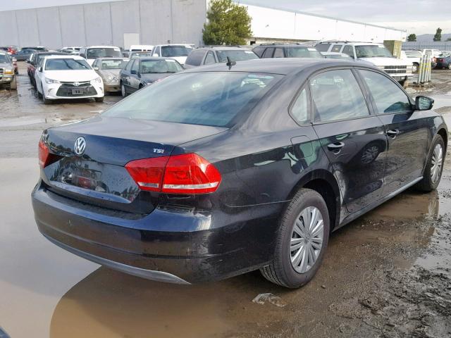 1VWAT7A37EC090408 - 2014 VOLKSWAGEN PASSAT S BLACK photo 4