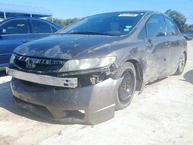 2HGFA16999H513597 - 2009 HONDA CIVIC EXL GRAY photo 2