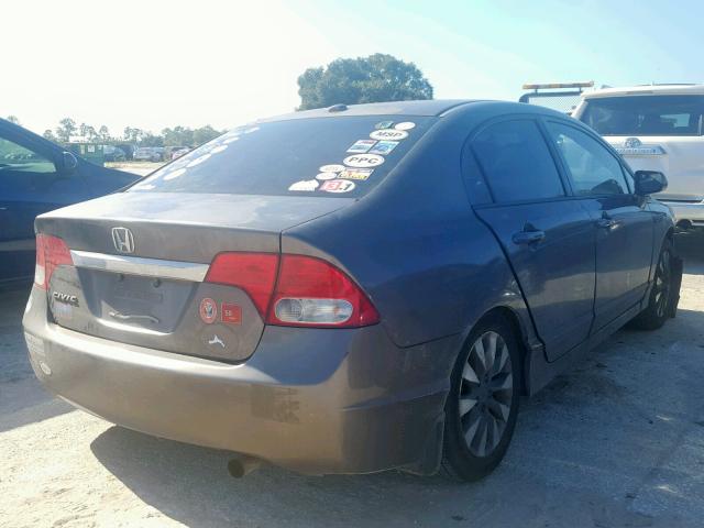 2HGFA16999H513597 - 2009 HONDA CIVIC EXL GRAY photo 4