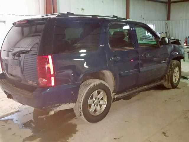 1GKFK13017J116712 - 2007 GMC YUKON BLUE photo 4