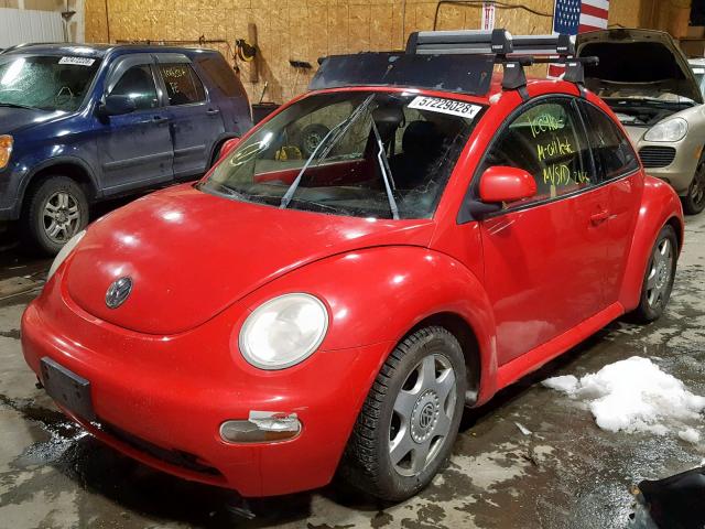 3VWBB61C8WM010566 - 1998 VOLKSWAGEN NEW BEETLE RED photo 2