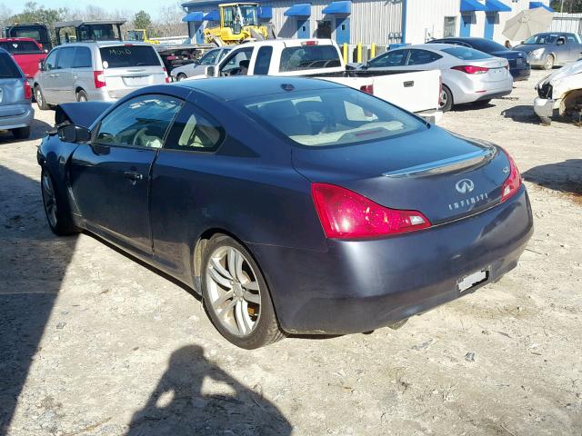 JN1CV6EK9AM103667 - 2010 INFINITI G37 BASE GRAY photo 3