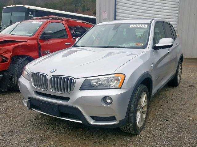 5UXWX9C55D0D02294 - 2013 BMW X3 XDRIVE2 SILVER photo 2