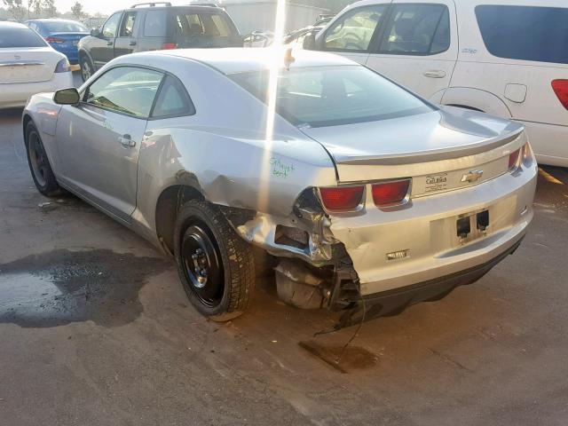 2G1FA1E38D9177822 - 2013 CHEVROLET CAMARO LS SILVER photo 3