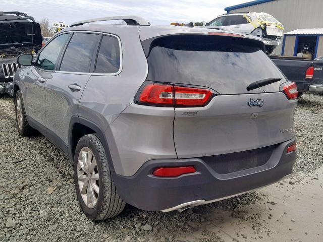 1C4PJLDB0HW526131 - 2017 JEEP CHEROKEE L GRAY photo 3