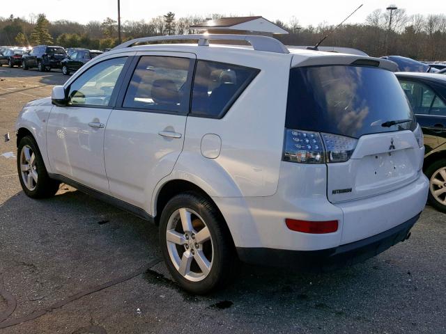 JA4MT41X07U011959 - 2007 MITSUBISHI OUTLANDER WHITE photo 3