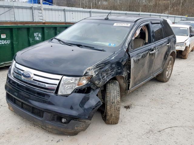 2FMDK48C78BA64589 - 2008 FORD EDGE SEL BLACK photo 2