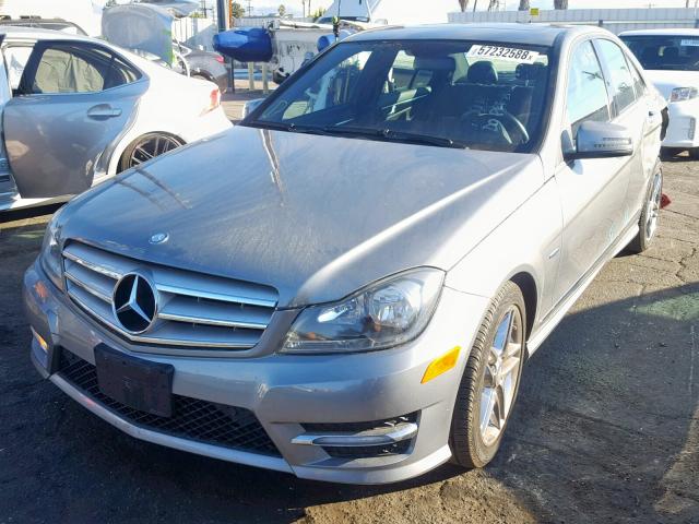 WDDGF5HB7CR237607 - 2012 MERCEDES-BENZ C 350 GRAY photo 2