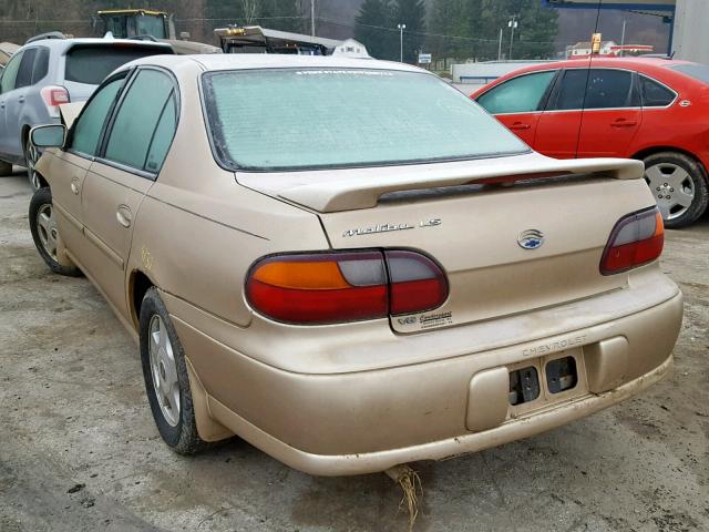 1G1NE52JX16216066 - 2001 CHEVROLET MALIBU LS ოქროსფერი ფოტო 3