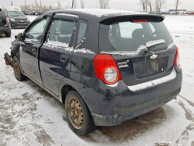 KL1TX65E69B361760 - 2009 CHEVROLET AVEO LT BLACK photo 3