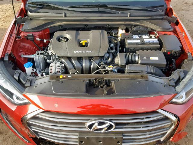 5NPD84LF6HH067167 - 2017 HYUNDAI ELANTRA RED photo 7