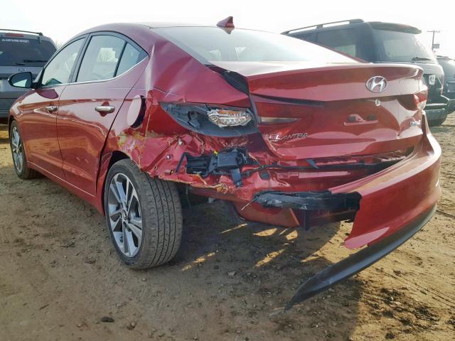 5NPD84LF6HH067167 - 2017 HYUNDAI ELANTRA RED photo 9