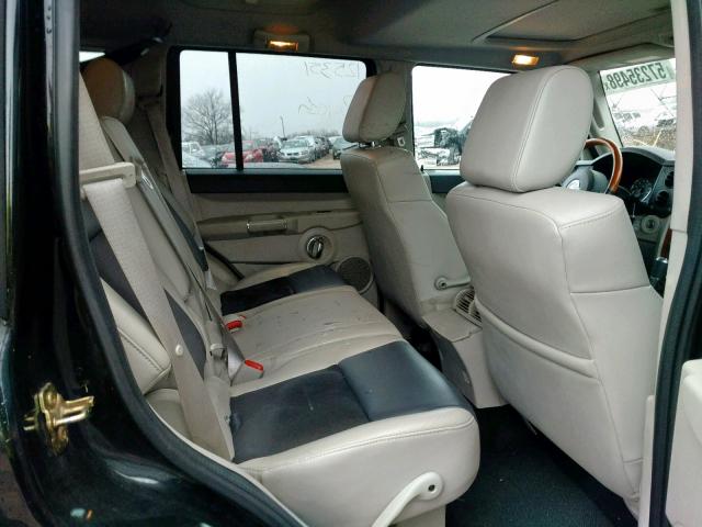 1J8HG68287C618210 - 2007 JEEP COMMANDER BLACK photo 6