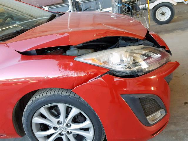 JM1BL1W64B1432749 - 2011 MAZDA 3 S RED photo 9