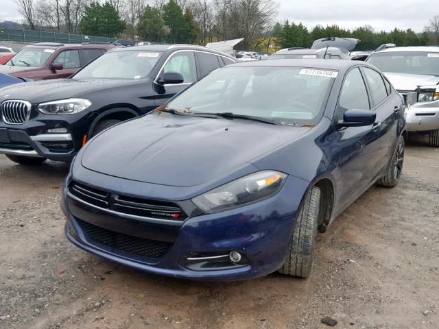 1C3CDFBB6FD268124 - 2015 DODGE DART SXT BLUE photo 2