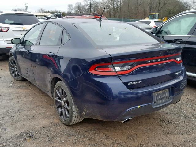 1C3CDFBB6FD268124 - 2015 DODGE DART SXT BLUE photo 3