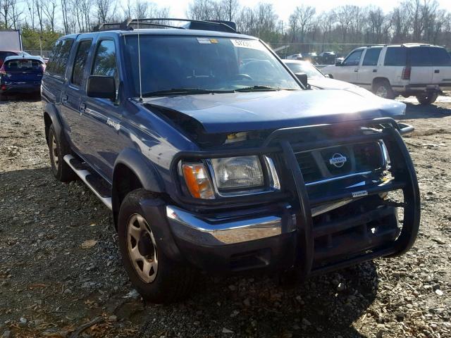 1N6ED27T2YC305920 - 2000 NISSAN FRONTIER C BLUE photo 1