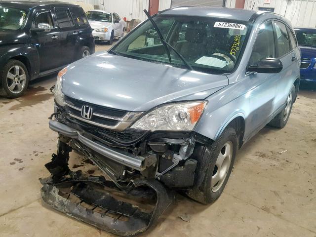 5J6RE4H37BL005089 - 2011 HONDA CR-V LX BLUE photo 2