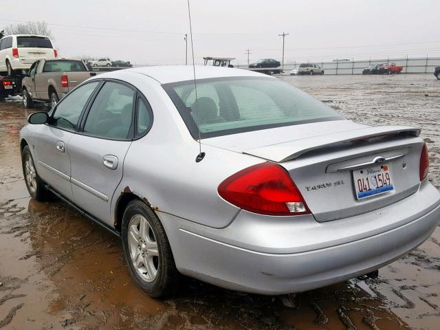 1FAFP56S42A116347 - 2002 FORD TAURUS SEL SILVER photo 3