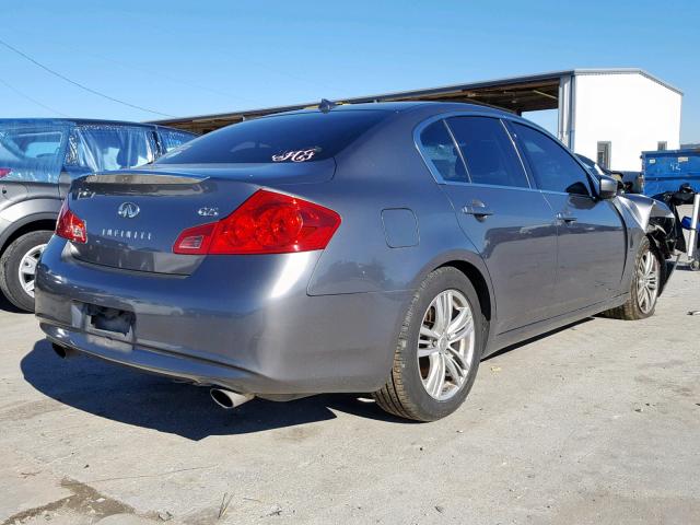 JN1DV6AP9CM811524 - 2012 INFINITI G25 BASE GRAY photo 4