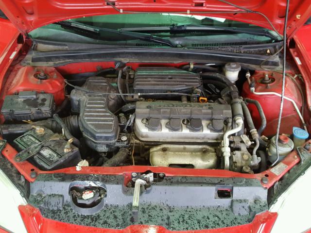 1HGES16445L019030 - 2005 HONDA CIVIC DX RED photo 7