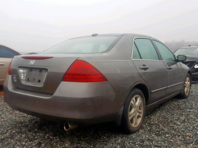 1HGCM567X7A150609 - 2007 HONDA ACCORD EX GRAY photo 4