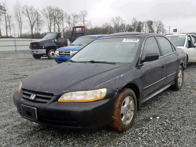 1HGCG16511A086448 - 2001 HONDA ACCORD EX BLACK photo 2