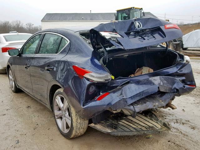 19VDE1F34EE005669 - 2014 ACURA ILX 20 BLUE photo 3