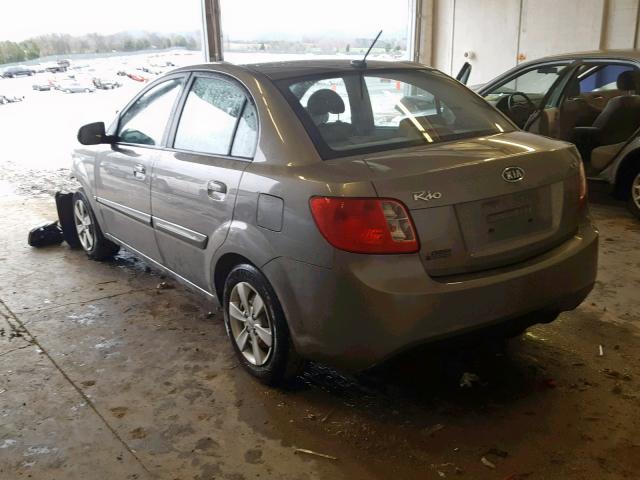 KNADH4A31A6627814 - 2010 KIA RIO LX GRAY photo 3