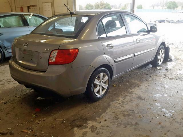 KNADH4A31A6627814 - 2010 KIA RIO LX GRAY photo 4