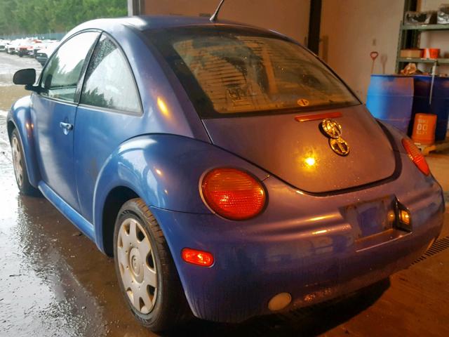 3VWBC21C0XM445587 - 1999 VOLKSWAGEN NEW BEETLE 蓝色 照片 3