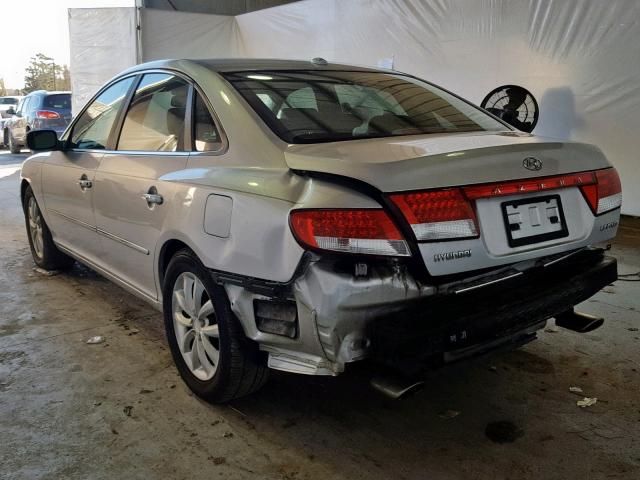 KMHFC46F27A223757 - 2007 HYUNDAI AZERA SE SILVER photo 3