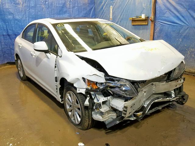 19XFB2F90CE317374 - 2012 HONDA CIVIC EXL WHITE photo 1