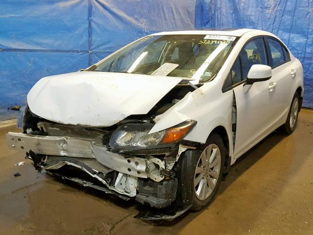 19XFB2F90CE317374 - 2012 HONDA CIVIC EXL WHITE photo 2