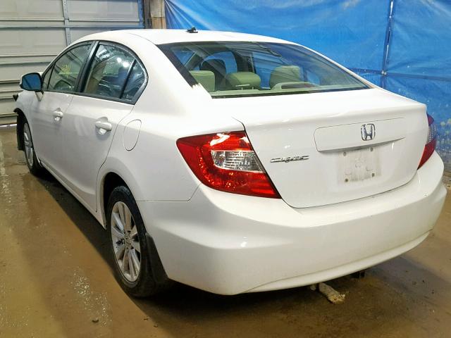 19XFB2F90CE317374 - 2012 HONDA CIVIC EXL WHITE photo 3