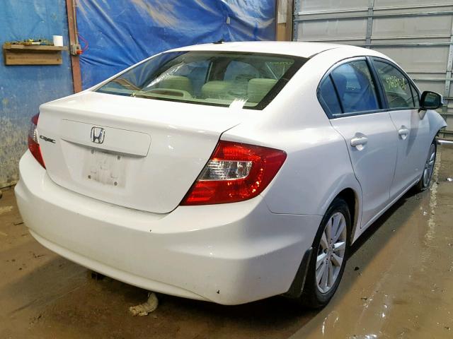 19XFB2F90CE317374 - 2012 HONDA CIVIC EXL WHITE photo 4