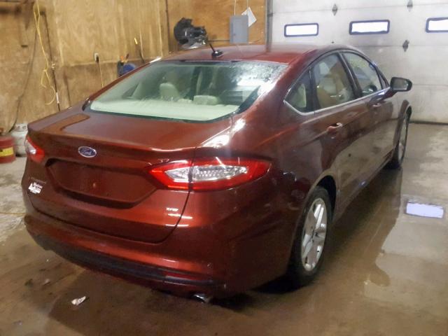 3FA6P0H71GR213708 - 2016 FORD FUSION SE BROWN photo 4