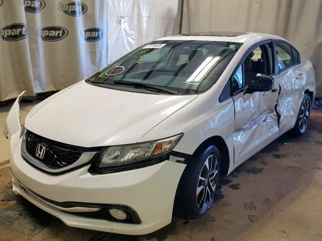 19XFB2F99DE018208 - 2013 HONDA CIVIC EXL WHITE photo 2