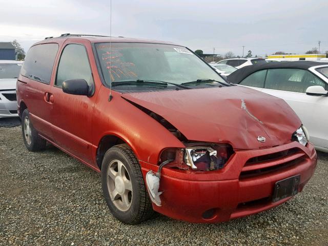4N2ZN15T91D820439 - 2001 NISSAN QUEST GXE RED photo 1