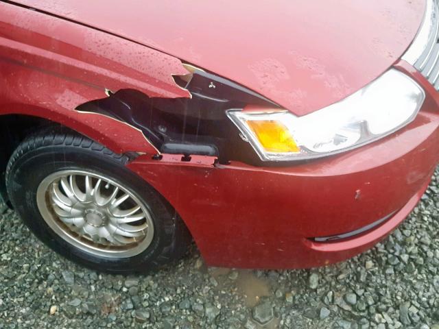 1G8AF52F85Z156169 - 2005 SATURN ION LEVEL RED photo 9