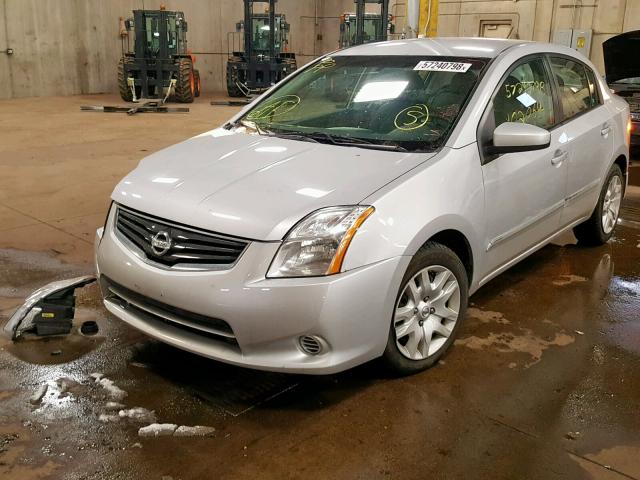 3N1AB6AP0CL700253 - 2012 NISSAN SENTRA 2.0 SILVER photo 2